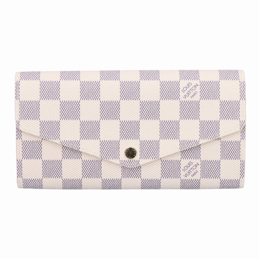 【並行輸入品】 ルイヴィトン LOUIS VUITTON 長財布 フラップ財布 アズール N63208 ポルトフォイユ・サラの画像
