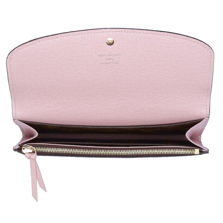 ルイヴィトン財布ポルトフォイユエミリーローズバレリーヌピンク長財布