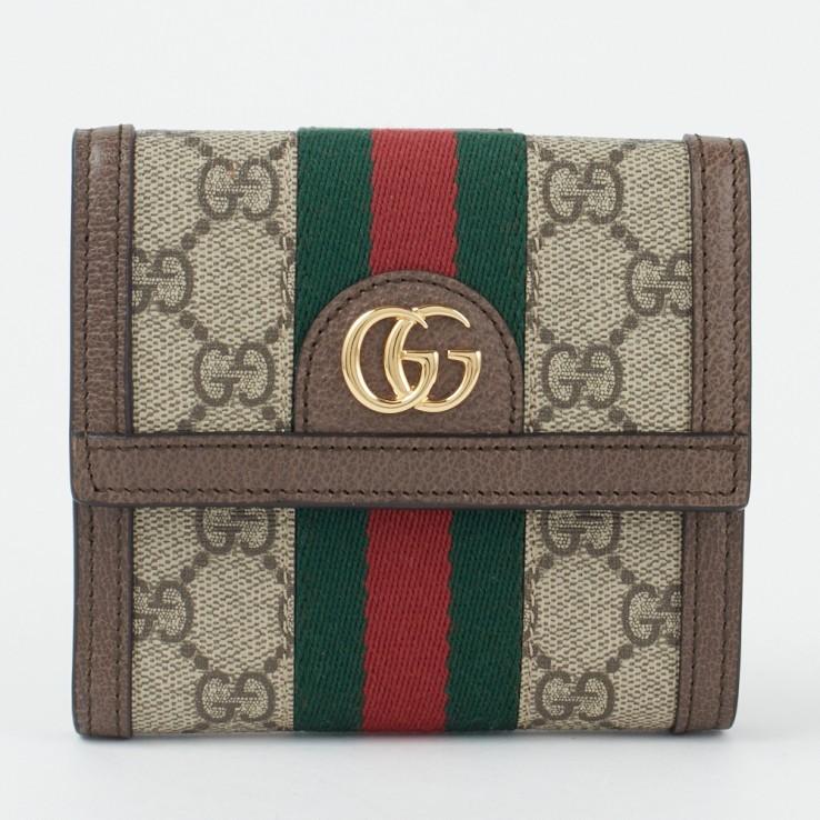 グッチ GUCCI GGスプリーム コンパクト ウォレット 財布 折財布 ユニ