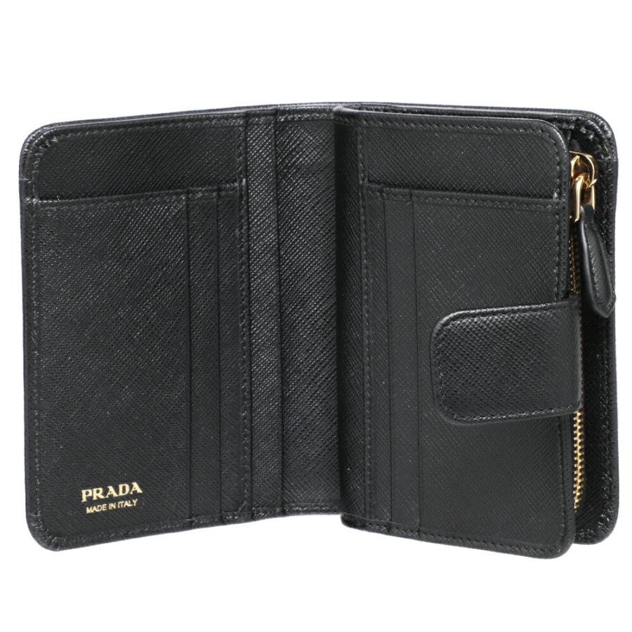 【お取り寄せ】 【並行輸入品】 プラダ PRADA 折財布 1ML018 QHH F0002 ブラック(NERO)の画像
