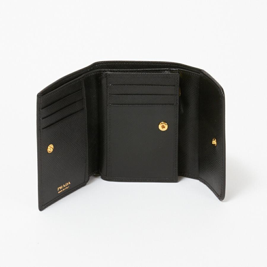 【並行輸入品】 プラダ 折財布 【SAFFIANO METAL】 1MH025 QWA F0002 NERO PRADAの画像