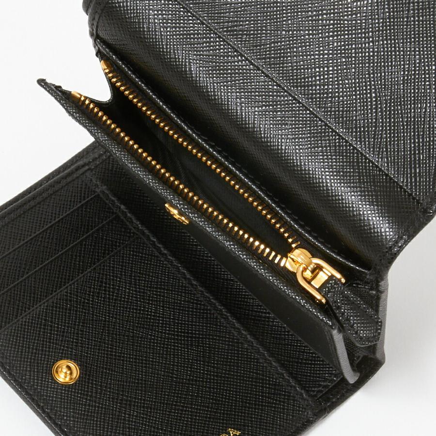 【並行輸入品】 プラダ 折財布 【SAFFIANO METAL】 1MH025 QWA F0002 NERO PRADAの画像
