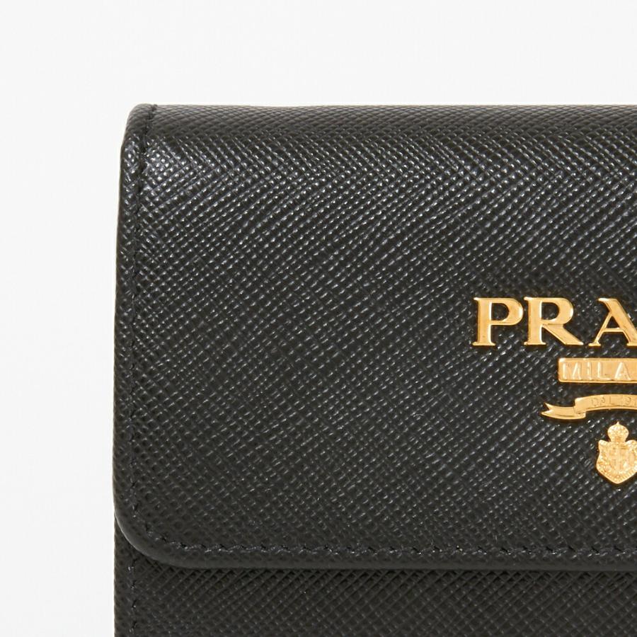 【並行輸入品】 プラダ 折財布 【SAFFIANO METAL】 1MH025 QWA F0002 NERO PRADAの画像