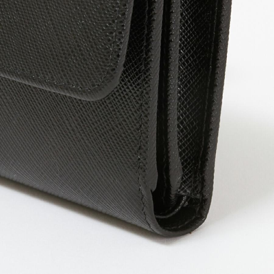 【並行輸入品】 プラダ 折財布 【SAFFIANO METAL】 1MH025 QWA F0002 NERO PRADAの画像