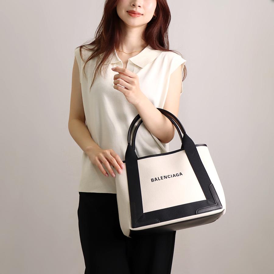 美品⭐︎BALENCIAGA トートバッグ ホワイト/ブラック BALENCIAGA トートバッグ ホワイト/ブラック Balenciaga ロゴ トート