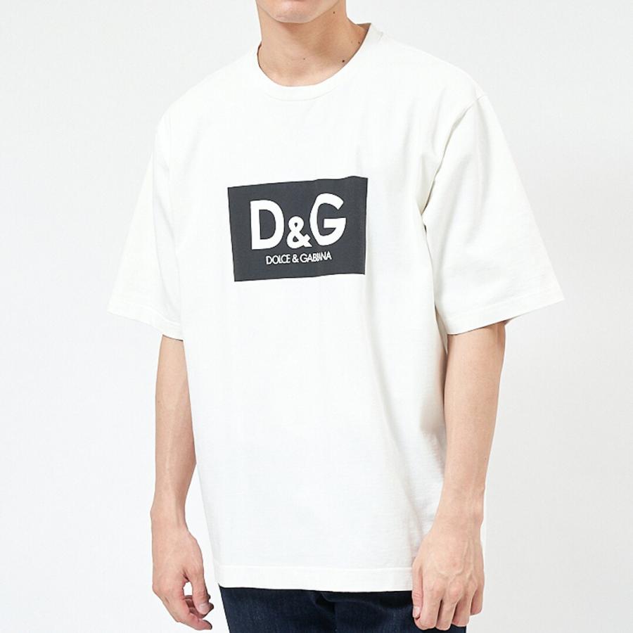 ドルチェ&ガッバーナ DOLCE＆GABBANA メンズ Tシャツ コットン DGプリント G8NG4T HU7IL ホワイト系 (HA3AP BIANCO)