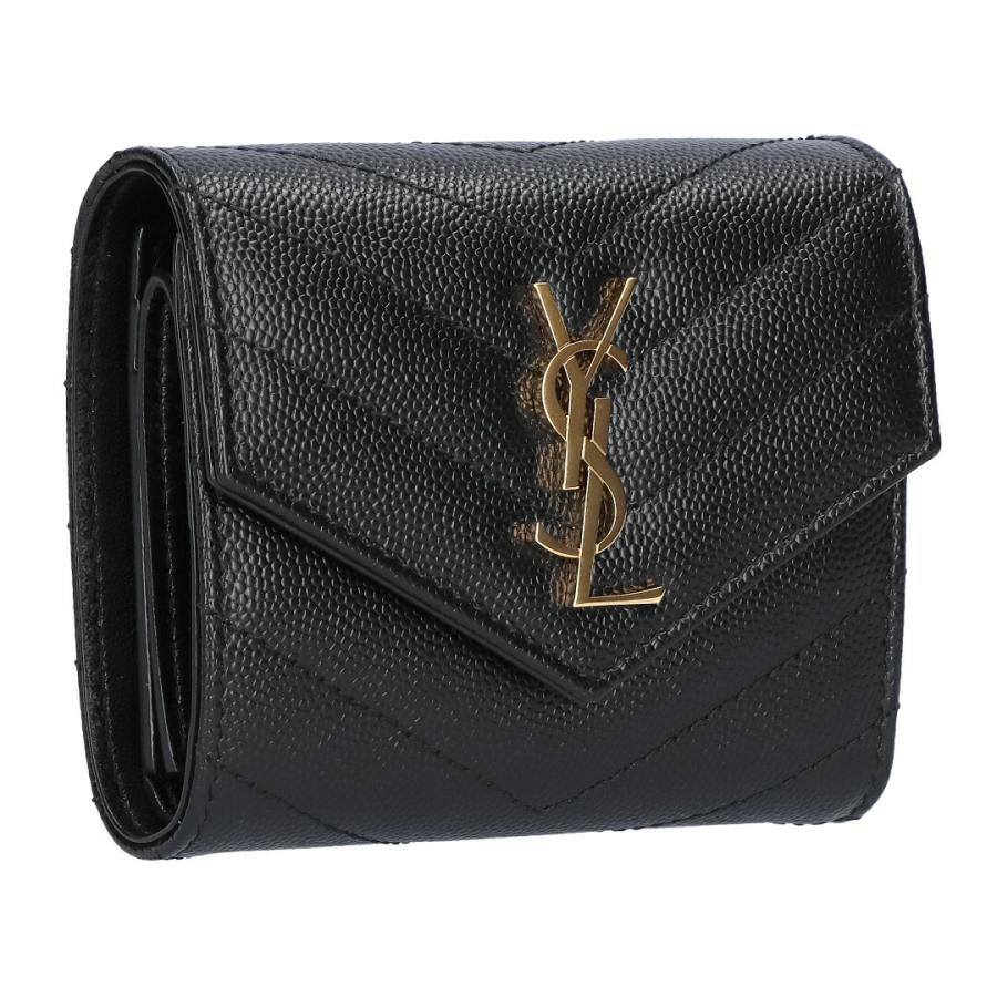 サンローラン レディース MONOGRAMME SAINT 三つ折り財布 Yves Saint Laurent（イヴ・サンローラン） 【お取り寄せ】 【並行輸入