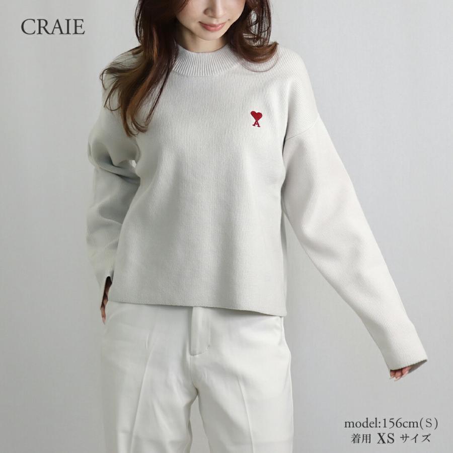 アミパリス AMI PARIS レディース 長袖ニット セーター RED AMI DE COEUR CREWNECK UKS046.KN0042｜e-cross｜08