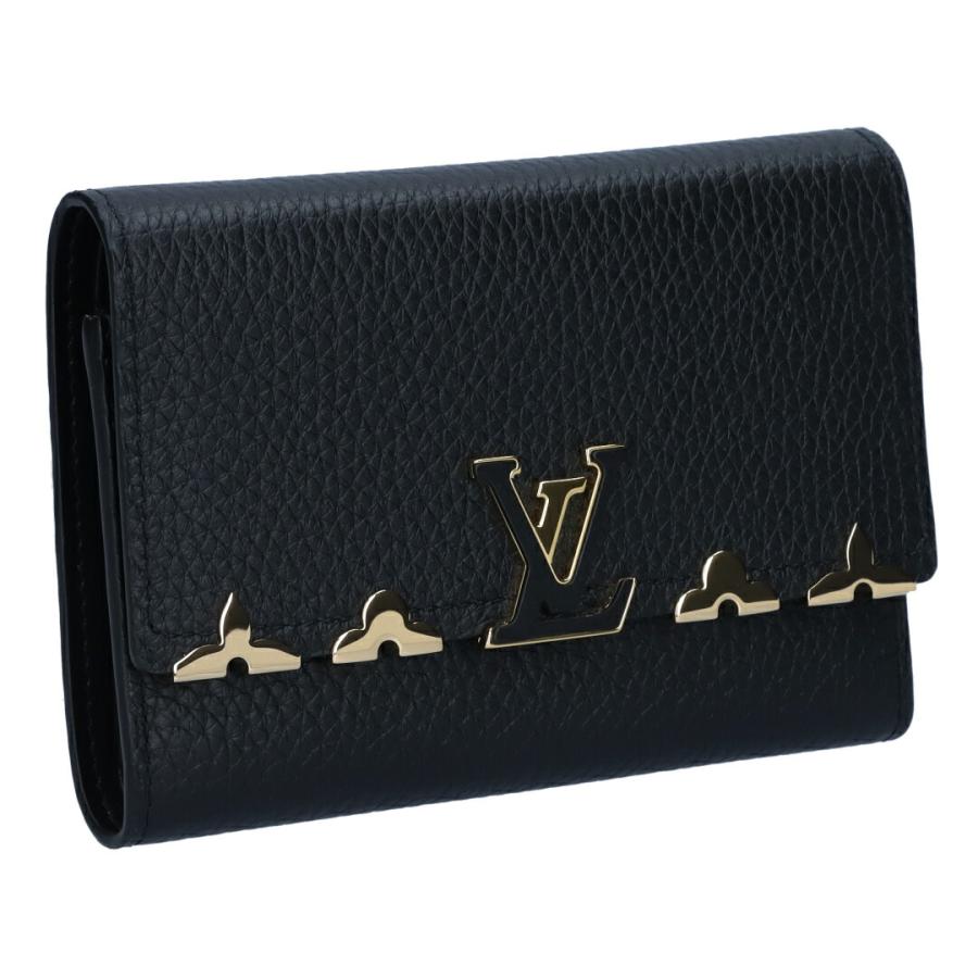 ルイヴィトン LOUIS VUITTON 三つ折り財布 ポルトフォイユカプシーヌコンパクト コンパクトウォレット M82764 ブラック LOUIS VUITTON（ルイ・ヴィトン） 【並行輸入品】 折り財布 三つ折り