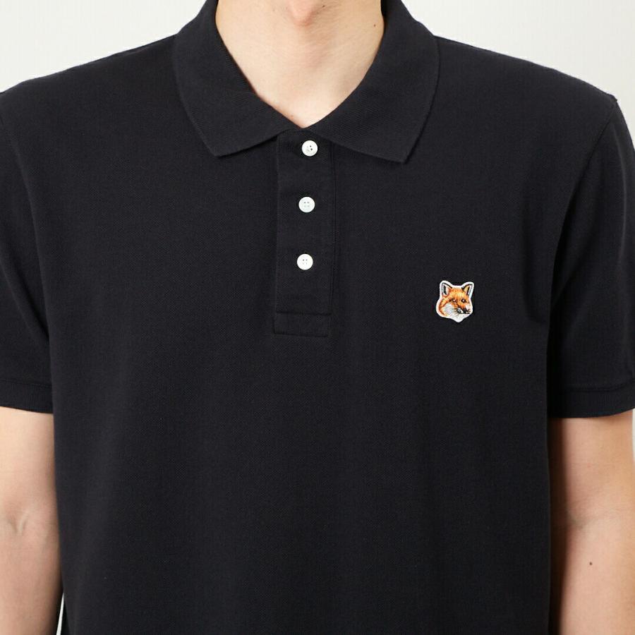 MAISON KITSUNE 半袖 ポロシャツ ブラック Maison Kitsune｜メゾンキツネのポロシャツ（半袖）通販 - ZOZOTOWN