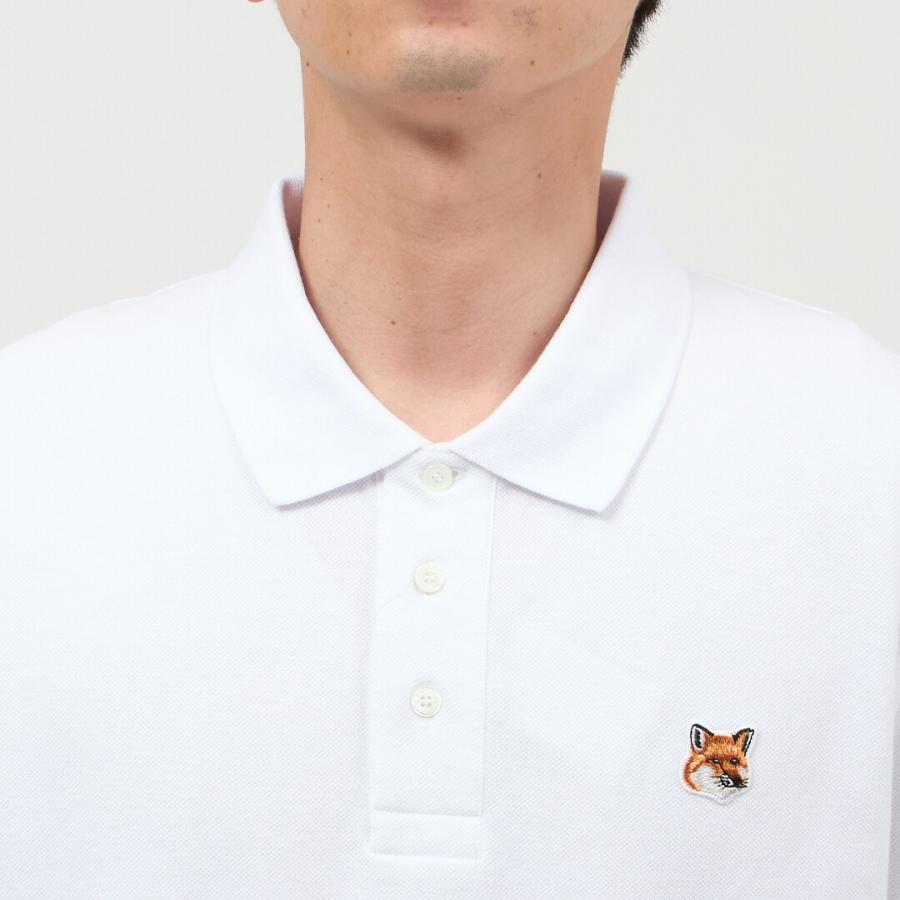 MAISON KITSUNÉ メゾンキツネ メンズホワイトポロシャツ Lサイズ 2351-0093-co1.jpg