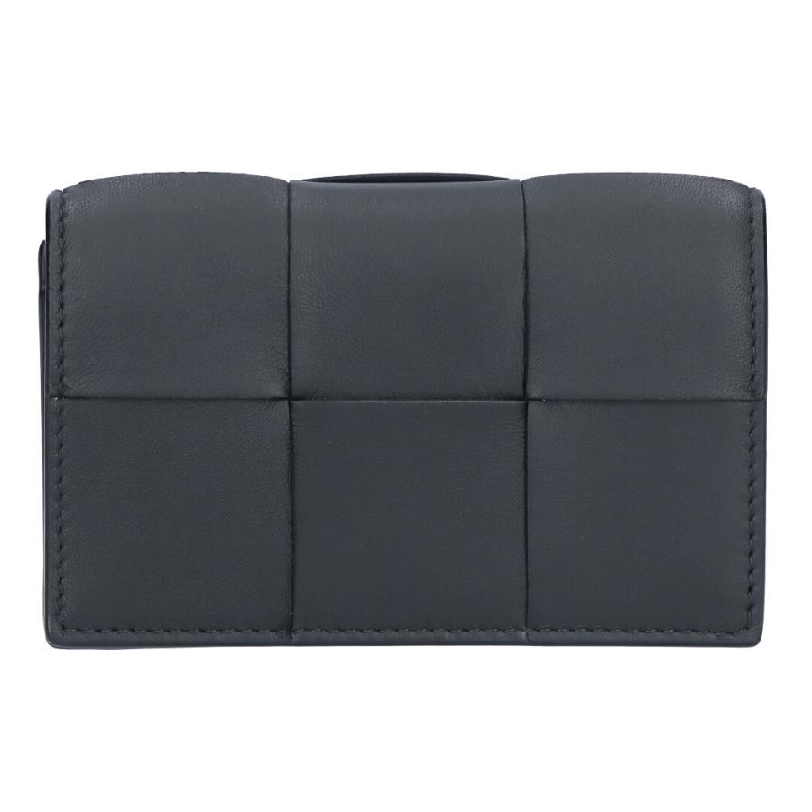 美品＊ボッテガヴェネタ 名刺入れ カードケース イントレチャート 編込み 黒 BOTTEGA VENETA ボッテガ・ヴェネタ カードケース 名刺ケース