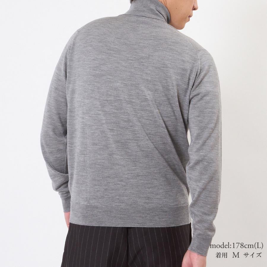 美品✨現行ジョンスメドレー 24G タートルネックニット　メリノウール　ベージュ JOHN SMEDLEY（ジョンスメドレー） タートルネック ニット CHERWELL