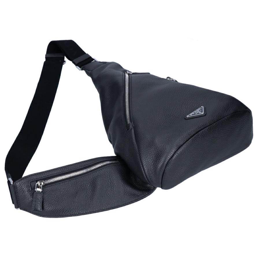 【極美品✨】PRADA プラダ　ボディバッグ　VITELLO DAINO 黒 PRADA（プラダ） 【並行輸入品】 ボディバッグ ショルダーバッグ VIT