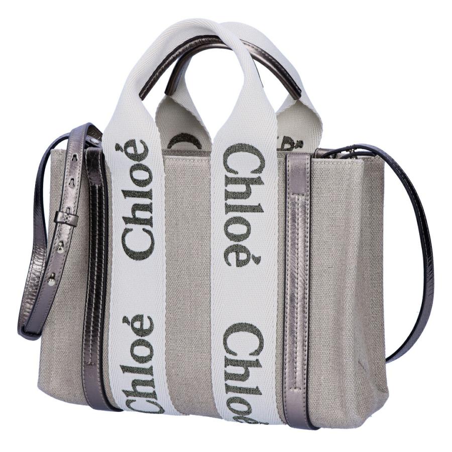 クロエ ウッディ スモール 2WAY トートバッグ ショルダー ロゴプリント Chloe（クロエ） バッグ 2WAYトート/ショルダーバッグ WOODY SMALL