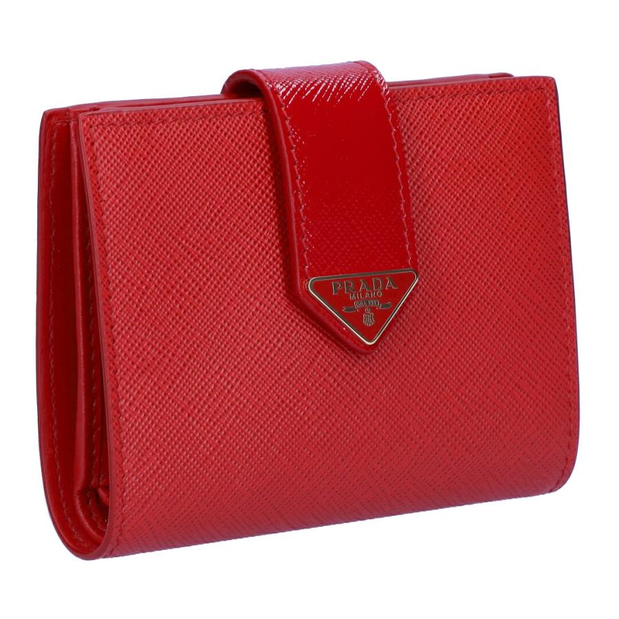 【週末限定お値下げ中‼️】PRADA 二つ折り財布　赤 PRADA（プラダ） 【並行輸入品】 折財布 二つ折り財布 SAFFIANO TAB LU