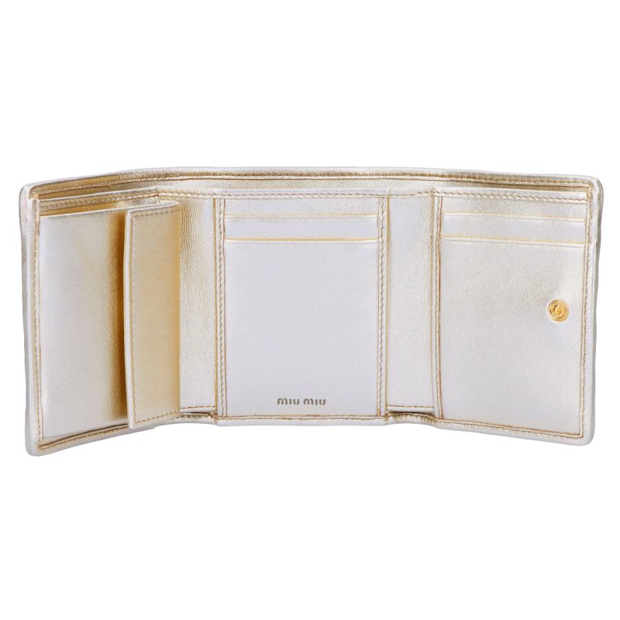 【お取り寄せ】 【並行輸入品】 ミュウミュウ MIUMIU 折財布 三つ折り財布 MATELASSE マテラッセ マトラッセ 5MH033 AFPP F0846 PIRITEの画像