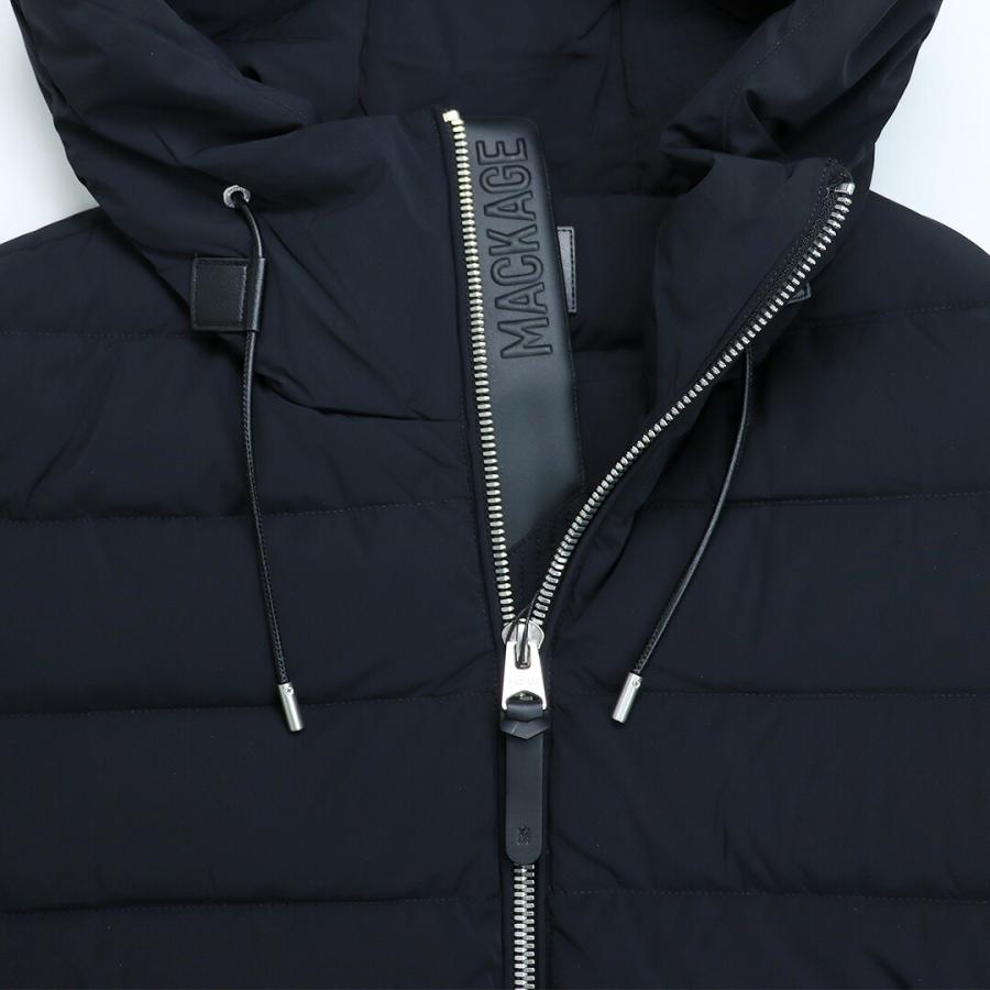 【並行輸入品】 マッカージュ MACKAGE メンズジャケット メンズダウンジップアップ フーディ JACK-Z C0001 BLACKの画像