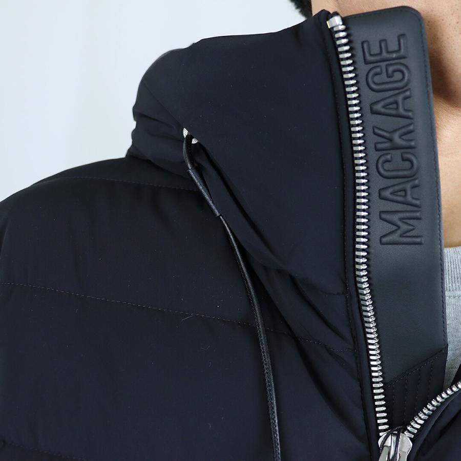 【並行輸入品】 マッカージュ MACKAGE メンズジャケット メンズダウンジップアップ フーディ JACK-Z C0001 BLACKの画像
