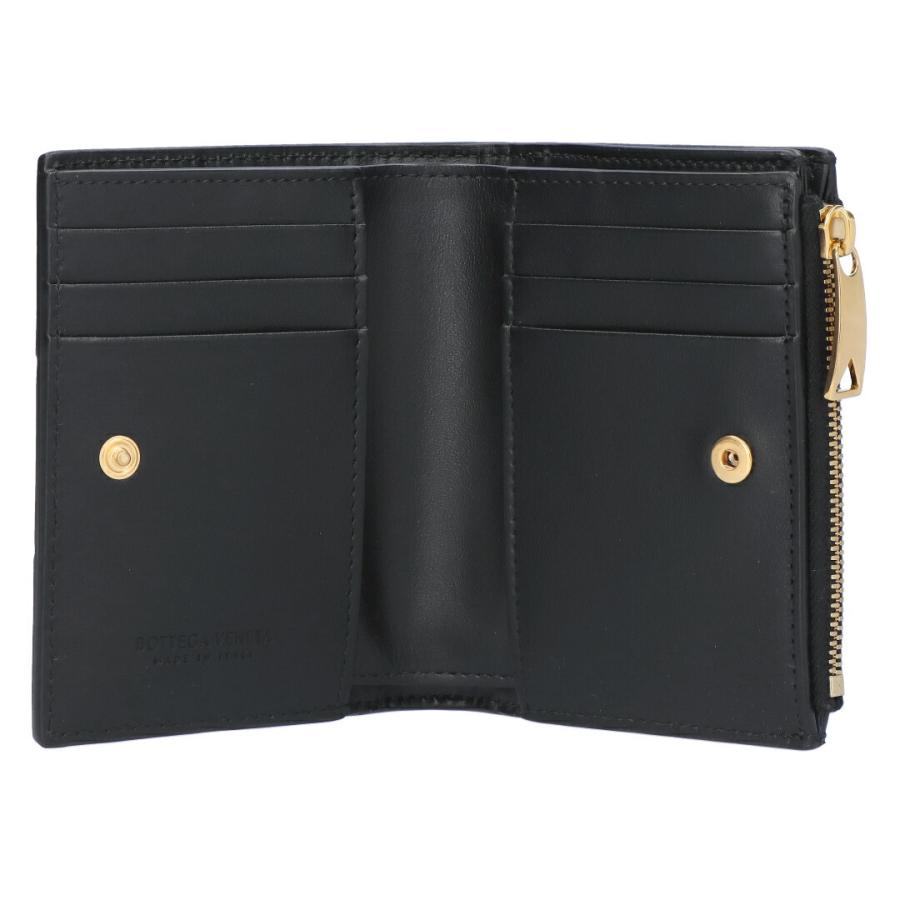 美品✨ボッテガヴェネタ 二つ折り財布 カセット レザー 黒 BOTTEGA VENETA（ボッテガ・ヴェネタ） 【並行輸入品】 折財布 二つ折