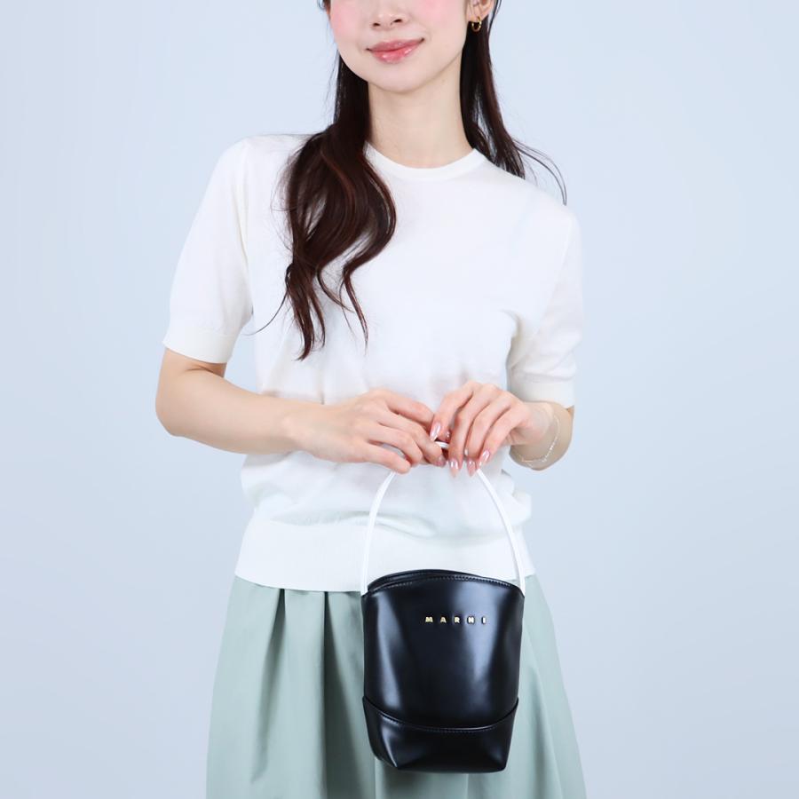 MARNI バケツ型かごバッグ ブラック MARNI（マルニ） 【並行輸入品】 ハンドバッグ バケツバッグ キッズ