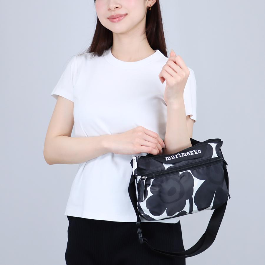 【並行輸入品】 マリメッコ MARIMEKKO ショルダーバッグ NEAT CROSSBODY UNIKKO S 95250 919 BLACKの画像