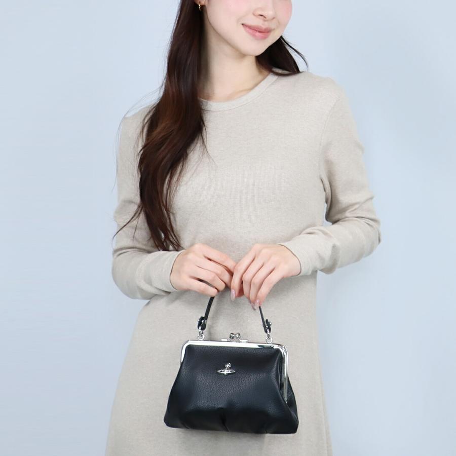 ヴィヴィアンウエストウッド オーブ がま口 ショルダーバッグ レザー 黒2way Vivienne Westwood（ヴィヴィアンウエストウッド） 【並行輸入品