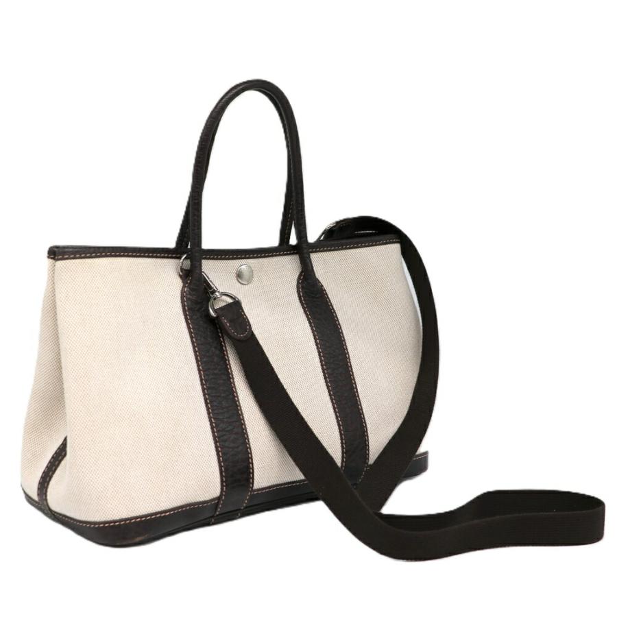 【お取り寄せ】 【リユース品】 エルメス HERMES バッグ ハンドバッグ ガーデンパーティTPM アイボリー系