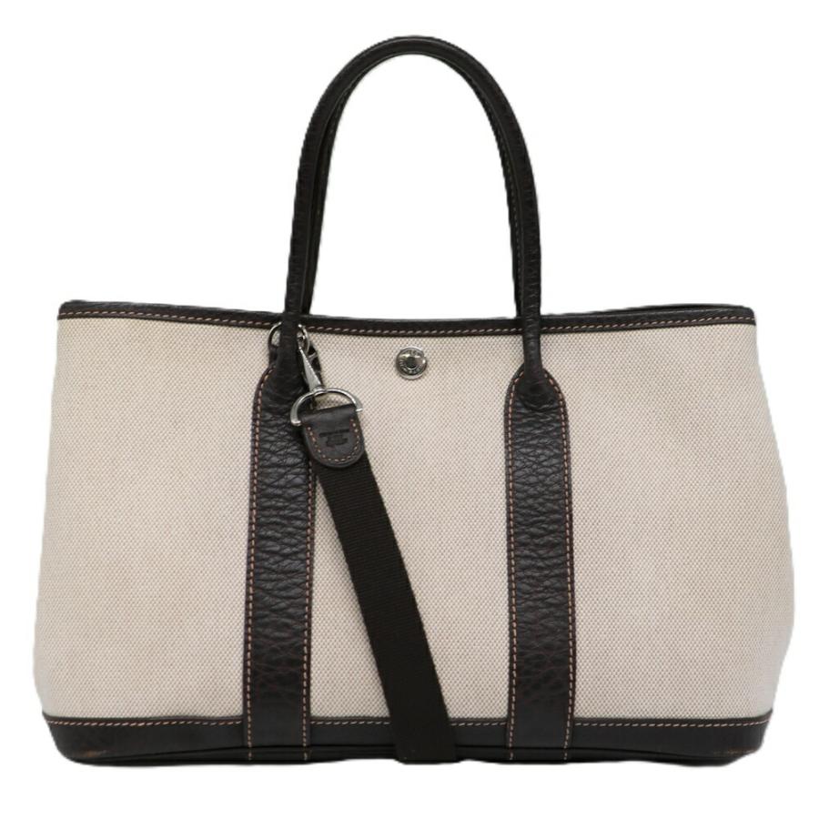 【お取り寄せ】 【リユース品】 エルメス HERMES バッグ ハンドバッグ ガーデンパーティTPM アイボリー系