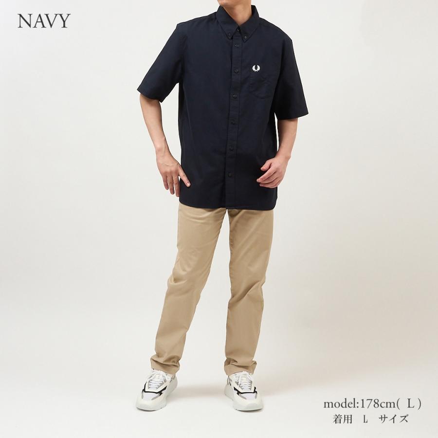 フレッドペリーボタンダウンポロシャツネイビーM FRED PERRY フレッドペリー ポロシャツ 半袖 メンズ ボタン