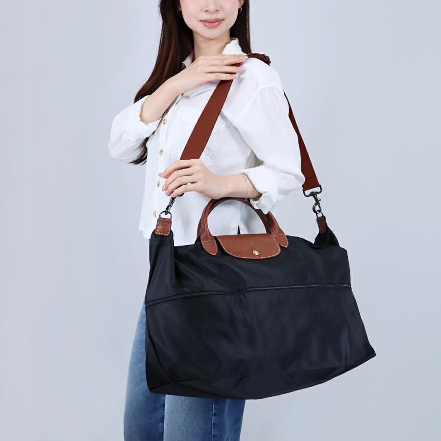 LONGCHAMP ロンシャン ボストンバッグ トラベルバッグ 総柄 2way 国内発送♡伸縮自在 Longchamp*2way*ショルダーバック 旅行 (Longchamp