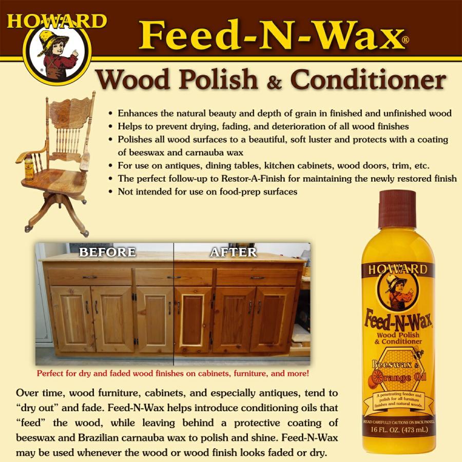 蜜蝋ワックス フィーデンワックス 473ml ×2本 Feed-N-Wax 16oz. HOWARD