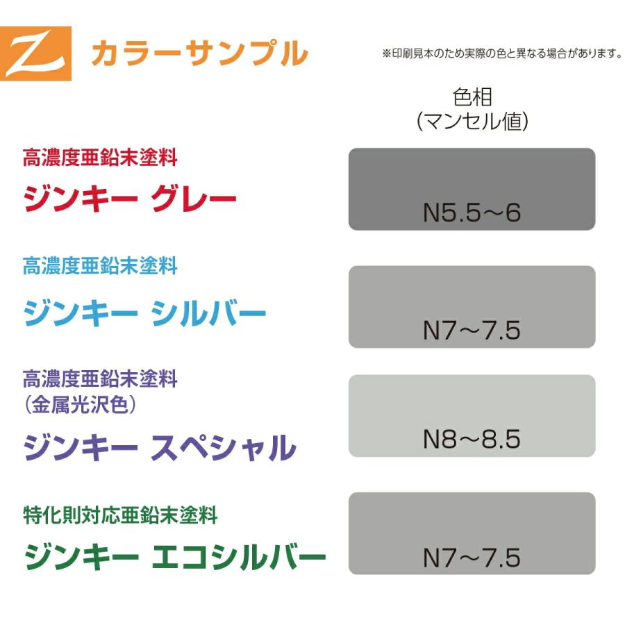 スプレー ジンキーコートシャイン スプレー 420ml エーエスペイント 日本ペイント メッキ調 シルバー 亜鉛めっき化粧用スプレー 亜鉛めっき 塗料｜e-daiku｜06