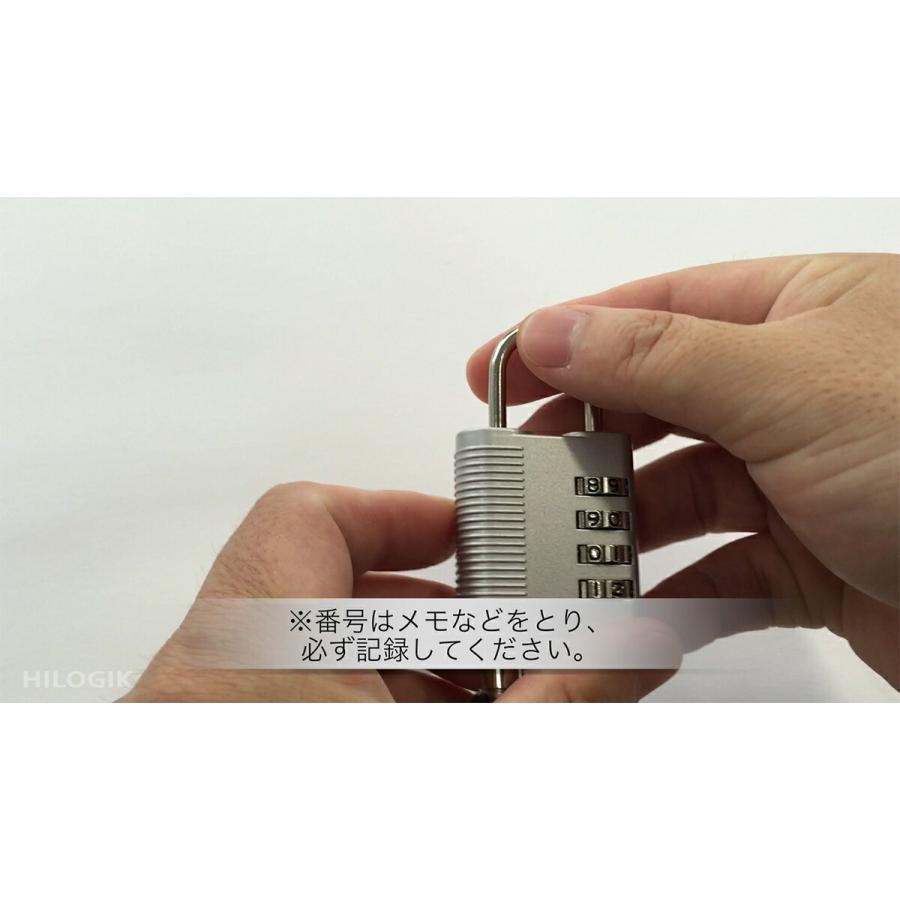 ハイロジック 南京錠 TQOOL 鍵付4段文字合せ錠 35mm 3個 G-226