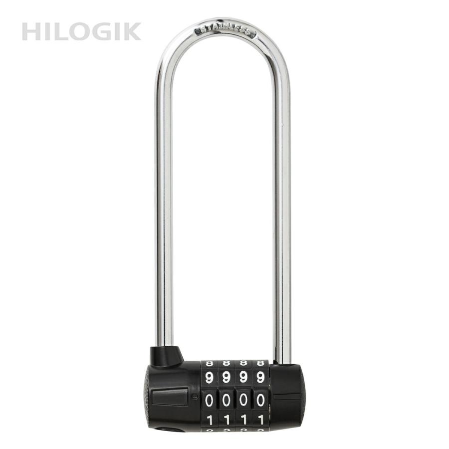 ハイロジック 南京錠 TQOOL 外でも使える4段弦長文字合錠 俵型 GS-817