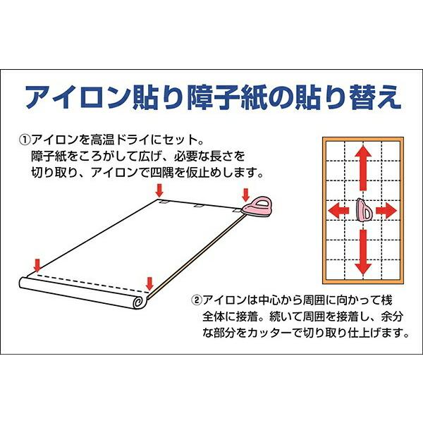 アサヒペン UVカット3倍強い彩り和紙アイロン貼り障子紙 94cm×3.6m