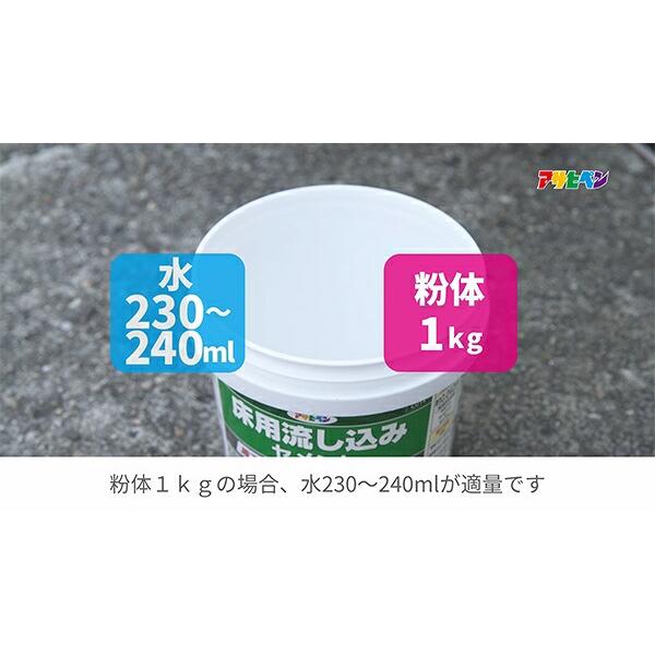 アサヒペン コンクリート補修材 床用流し込みセメント グレー 750g 