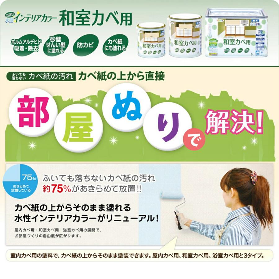 アサヒペン 塗料 NEW水性インテリアカラー 和室カベ用 1.6L