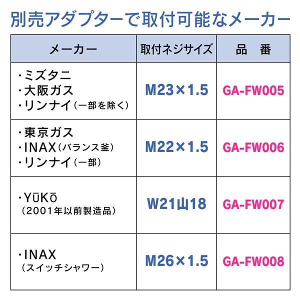 シャワーヘッドとホースのセット 節水 極細 (シャワー穴0.3mm 肌触り・浴び心地やわらか 低水圧対応 ホワイト) GA-FH018 GAONA ガオナ｜e-daiku｜08