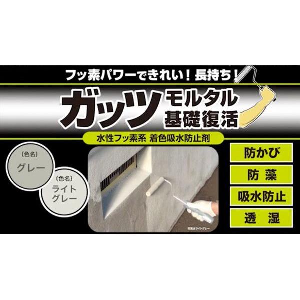 防水塗料 ガッツモルタルNo.1 2kg ライトグレー ニッペ ペンキ 水性 
