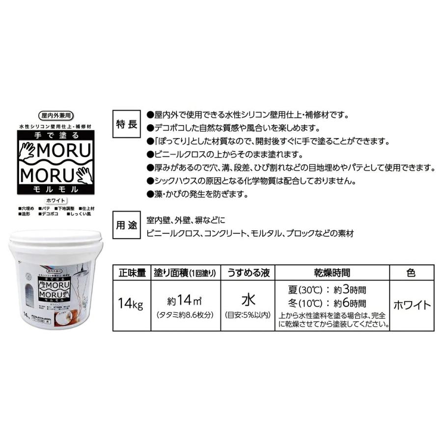 ニッペホームオンライン 塗料 STYLE MORUMORU モルモル 14kg ホワイト