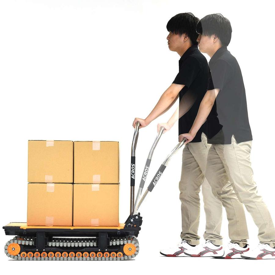 台車 法人限定 アクロスA クローラタイプ SC-9060AX(スタンド付) オリーブグリーン 矢崎化工 台車 折りたたみ 台車 手押し台車 運搬車 アクロス 台車の画像