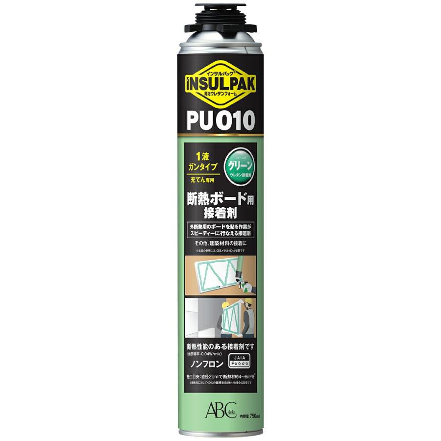 接着剤 インサルパック PU010 断熱ボード用接着剤 グリーン 750ml ABC