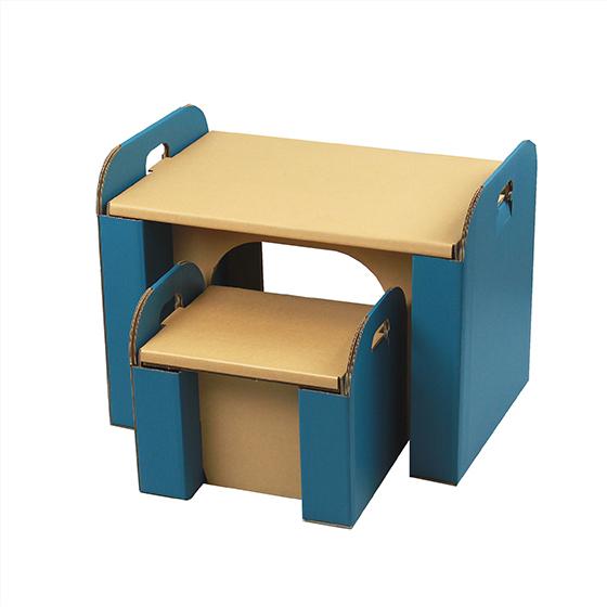 ダンボールの机＆イス 段ボール ダンボール プレゼント 誕生日 おうち時間 知育 こども デスク おもちゃ |  | 02