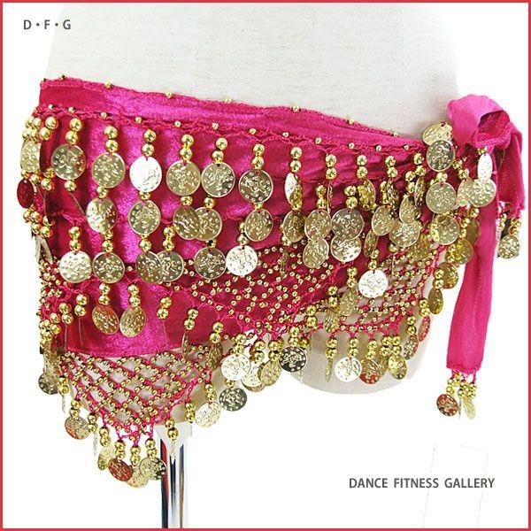 ベリーダンス ヒップスカーフ コイン ダンス衣装 ベロア アクセサリー