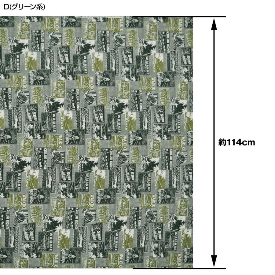 生地 ハワイ柄 ハワイアン柄生地(約114cm巾x2mカット済) シーチング生地 布 ワイキキ ハワイ柄 L200-43C03[M便 1/2]｜e-dance-fitness｜18