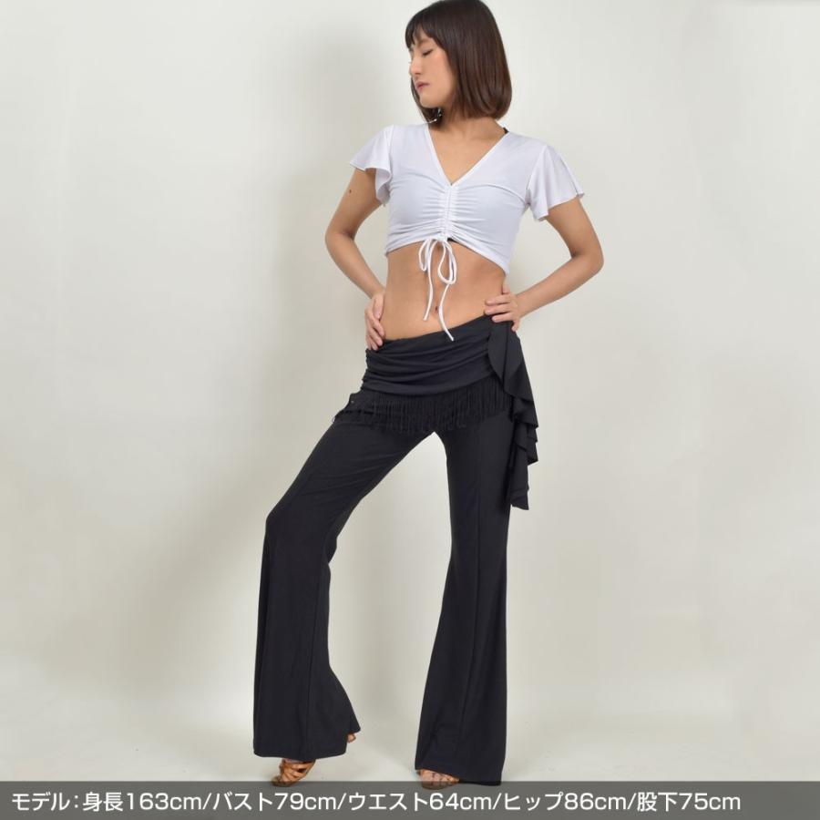 ベリーダンス ズボン ボトム パンツ 美脚パンツ ロング丈 ベルボトム