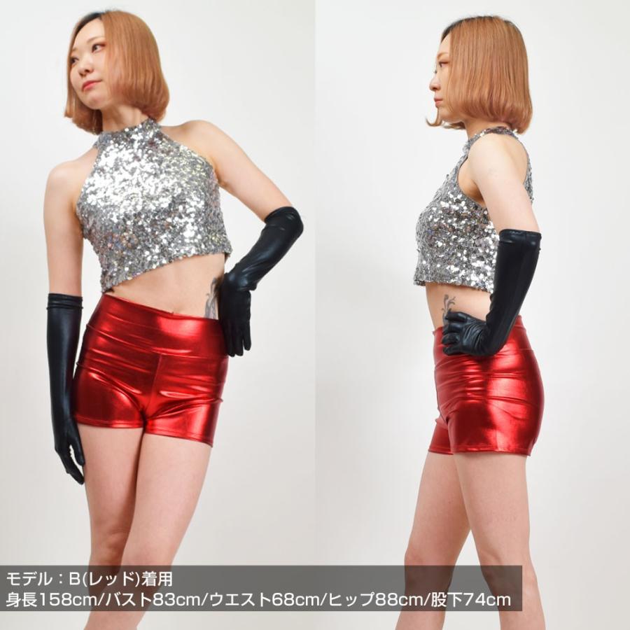 ヒップホップ衣装 ショートパンツ ホットパンツ メタリック ダンス