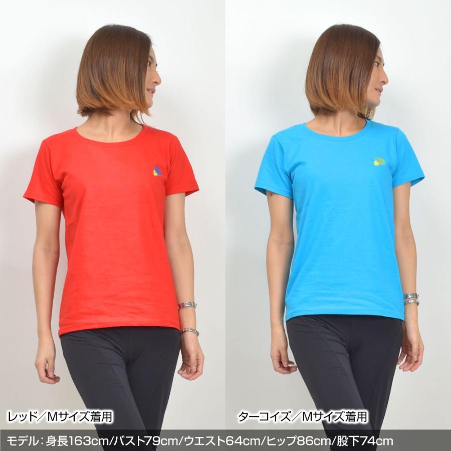 Ｔシャツ フラｔシャツ ダンストップス フィットネス カラー豊富 シンプル レディース 綿100％ 半袖 丸首 ワンポイント刺繍 モンステラ 葉 リーフ JP4402｜e-dance-fitness｜09