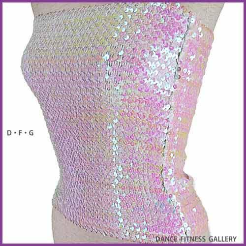 ベリーダンス衣装 トップス スパンコールチューブトップ(ロング